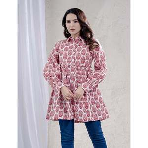 Top de Algodón Estampado Pink Butta, Transpirable y Cómodo, Camiseta sin Mangas para Mujer, Talla Única (Talla Pequeña), para Uso Diario, con Decoración de Botones - Product Image 1