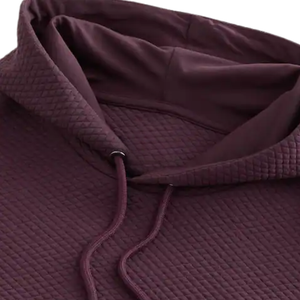 NUEVA Sudadera con Capucha Texturizada Color Granate, Unisex, Tejido Premium, Sudadera con Capucha Informal de Invierno, Ropa de Calle, Fabricante Mayorista - Product Image 3