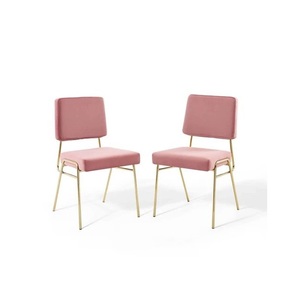 เก้าอี้ในบ้านในโรงแรมหรูหราทำจากโลหะกำมะหยี่สีขาวมีขาที่เงางามเก้าอี้สำหรับบ้านในบ้าน - Product Image 6