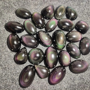 Lote de cabujón de obsidiana llamativa arcoíris Natural, obsidiana arcoíris llamativa al por mayor, piedras preciosas atractivas para hacer joyas Wow - Product Image 1