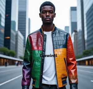 แจ็คเก็ตหนังจระเข้แท้จากโรงงาน | ขายส่งเสื้อผ้าเครื่องหนังที่แปลกใหม่ - Product Image 3