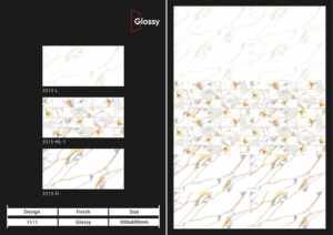 Carreaux muraux en céramique modernes 300x600mm pour salle de bain et cuisine, finition brillante mate effet sucre, design mural intérieur luxueux - Product Image 4