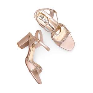 Golden Fancy Sandalia FN5919 Punta abierta Tobillo Correa Tacones Plataforma Moda Satén Superior PU Plantilla para verano Actividades al aire libre - Product Image 1