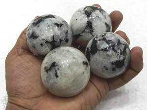 Vente en gros naturel arc-en-ciel pierre de lune cristal image sphère poli guérison boule d'agate pour la maison Feng Shui décor usine vente - Product Image 6