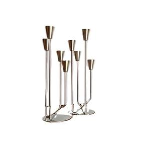 Nouveau bougeoir décoratif en bois de table bougeoir de pilier unique en métal multicolore pour des événements logo de taille personnalisé - Product Image 2