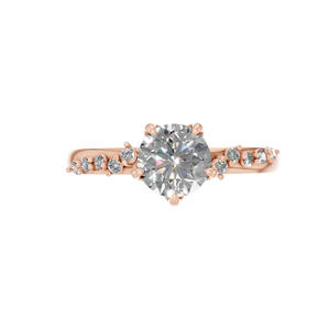 Anillo de Compromiso con Diamante Cultivado en Laboratorio de 1 Quilate con Certificación IGI, Engaste de Puntas, Oro Sólido de 14k, Joyería Fina Personalizada para Mujer - Product Image 3