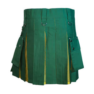 Kilt híbrido para mujer activo escocés de alta calidad Premium Plain All Tartan Colors Kilt híbrido duradero para mujer - Product Image 2