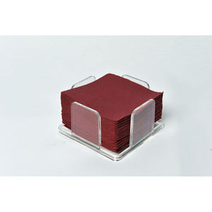 Serviettes de table bordeaux 20x20cm Point-to-Point, 100 pièces, 30 paquets, B2B - Product Image 1
