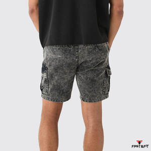 Summer Active Wear Blank Quick Dry Jogging Vintage High Quality Acid Washed Shorts pour hommes - Product Image 2