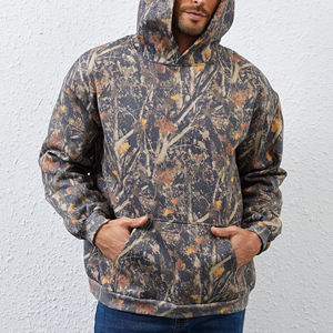 Sweat à capuche unisexe en coton et polyester imprimé jungle camouflage, streetwear d'hiver, style décontracté hip-hop, sweat à capuche pour homme pour adulte - Product Image 6