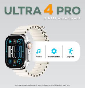 Reloj Inteligente Watch Ultra 4 Pro, Resistente al Agua 3ATM, Monitor de Ritmo Cardíaco, Deportivo, Pantalla Táctil, Negro, Gris, Beige - Product Image 6