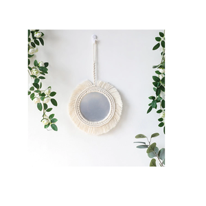 Coloré Eye Design Macramé Miroir Mural Standard Aspect Naturel Finition Décoration De Noël Créatif et Décoratif - Product Image 3