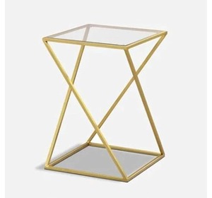 Zig-Zag Shaped Metal <b>Table</b> With Wood Top <b>Tables</b> Accent Side <b>Table</b> <b>for</b> Living Room and Home Furniture High Quality - Product Image 2