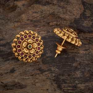 Boucle d'oreille religieuse de style antique 178637 avec motif floral, sertie de zircon, en laiton, perle et turquoise, idéale pour les mariages et les fêtes - Product Image 4