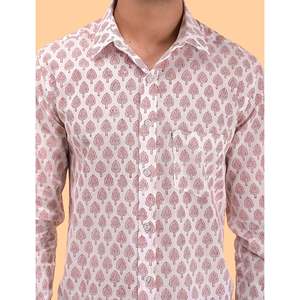 Chemise décontractée pour homme en coton imprimé à manches longues, respirante, en popeline ou tissu Oxford, motif floral ou à pois, offre ODM - Product Image 2