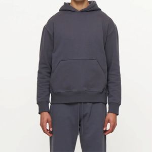 Conjunto de sudadera con capucha y pantalones de chándal de lana de carbón pesado para hombre: ultra chándal cálido y cómodo, perfecto para ropa informal - Product Image 6