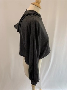 Venta al por mayor de algodón señoras gimnasio en blanco de manga larga chándal Crop Tops Croptop sudadera logotipo personalizado recortada Sudadera con capucha para las mujeres - Product Image 6