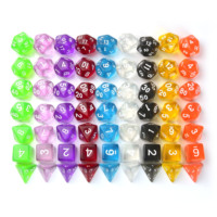 7 pièces acrylique Transparent dés polyédriques ensemble Rpg Dnd dés pour jeux de rôle jeu de société