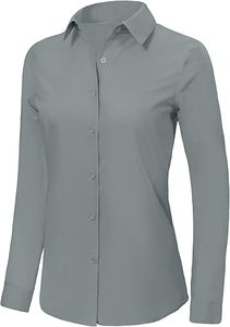 Blusas de Oficina a Cuadros con Logotipo Personalizado, Hechas de Algodón de Alta Calidad, Transpirables, de Manga Larga, Camisas de Vestir Formales para Reuniones de Trabajo, Más Vendidas - Product Image 2