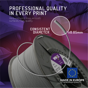 Filamento Mate WINKLE PLA de 1.75mm, 1kg, para Impresora 3D, Venta al por Mayor, FDM, Fácil de Imprimir, Sin Deformaciones, Hecho en Europa, Tolerancia de 0.05mm, 60mm/s - Product Image 3