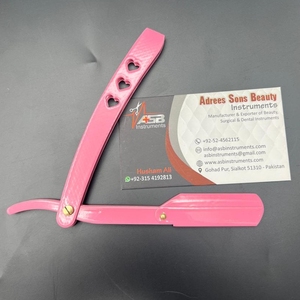 Rasoir Pliant Rose à Manche Droit en Acier Inoxydable pour Rasage du Visage et du Corps Rasoirs pour Dames de Coiffeur avec Logo Personnalisé - Product Image 4