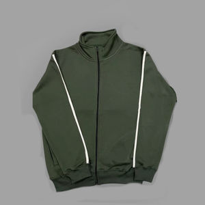 Chándal estampado a prueba de viento ecológico de algodón 100% para hombre Conjuntos de estilo de patrón sólido - Product Image 2