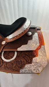 Silla de Montar Occidental Personalizada de Alta Calidad, Hecha a Mano, de Cuero Premium Duradero para Espectáculos Ecuestres - Product Image 5