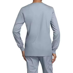 Chaqueta Médica para Mujer, Transpirable, Ligera, Uniforme Médico Elástico y Cómodo de Manga Larga para Clínica y Laboratorio, Diseño de Logotipo Personalizado OEM - Product Image 5