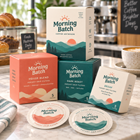 Emballage personnalisé AT PACK pour filtres à café de poche avec filtre à café individuel en papier pour une seule portion, solution d'emballage portable pour le café