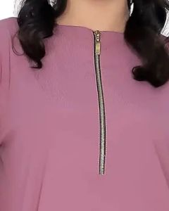 <b>Women</b> Two Piece Coord Set In Dusty Rose Colour Loose Fit Top And Straight <b>Trouser</b> Comfortable Daily Wear Outfit - Product Image 4