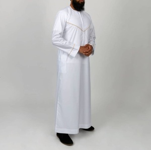 Tela de algodón de alta calidad, Ropa Étnica islámica árabe, Túnica transpirable para hombres, Thawb Jubba, manga corta, Thobes étnicos, venta al por mayor - Product Image 3