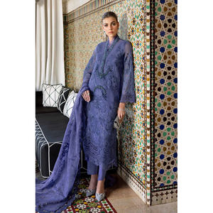 2025 nueva llegada elegante ligero bordado mujeres 3 piezas Salwar Kameez vestido de fiesta Formal OEM ODM servicios islámicos - Product Image 6