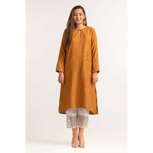 เสื้อเชิ้ตผู้หญิงผ้าแจ็คการ์ดสีน้ำเงิน แต่งลายดอกไม้ ผ้าฝ้ายผสมไหมซาติน ปักลายลำลอง ติดกระดุม ไซส์ XL สำหรับฤดูใบไม้ร่วงและฤดูหนาว - Product Image 1