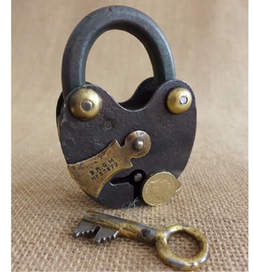 Cerradura de almohadilla antigua más antigua y de alta calidad, cerraduras de puerta con estilo con 2 llaves, uso en condiciones de trabajo para seguridad, precio barato - Product Image 2