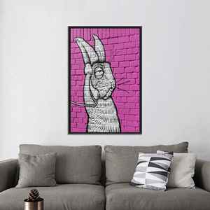 Modern Tempered Glass Print: Elegant Wall Decor Canvas Artwork,BLACK <b>FRAMED</b> CANVAS - Product Image 1