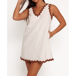 Robes mini décontractées pour femmes, 100% lin, lavables, boutonnées, forme élégante, confortables, respirantes, tendance de la mode moderne - Product Image 6