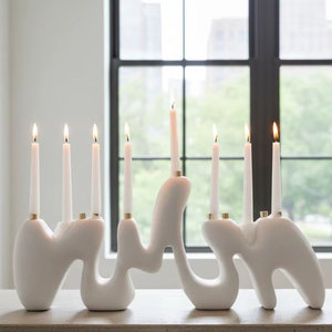 Hanukkah menorah เชิงเทียน9สาขา, เชิงเทียน hanukkiah แบบดั้งเดิมสำหรับงานเทศกาลไฟ Hanukkah - Product Image 2