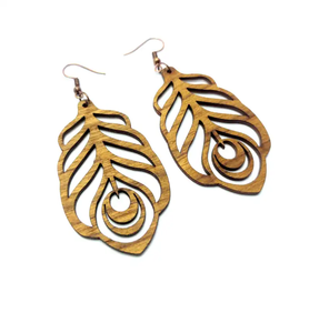 Boucles d'oreilles en bois de haute qualité pour fêtes de mariage Accessoires Boucles d'oreilles de bonne qualité Look de designer le plus vendu - Product Image 6