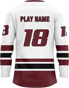 2025 Custom Sublimated Ice Hockey Jersey Set Tackle Twill <b>Stitching</b> Pro Teamwear for Clubs OEM Service Bulk Supply - Product Image 5