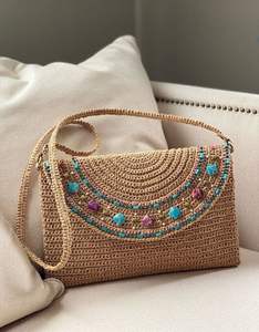 CHARM WEAR EMBROIDERY UNIQUE <b>BAGS</b> BEST Bohemian Style Embroidery Work Hand <b>Clutch</b> Purses <b>Bags</b> Fancy Design Lining Wholesale - Product Image 6