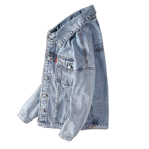 Veste en jean pour homme, légère, de haute qualité, meilleurs designs, anti-rides, prix raisonnable, veste en jean pour homme entièrement personnalisée - Product Image 2