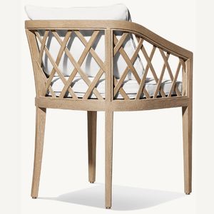 Chaise simple en teck de style moderne pour l'extérieur, équipée d'une mousse douce et durable, anti-fongique - Product Image 4