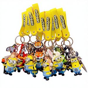 Porte-clés pendentif <span class=keywords><strong>en</strong></span> forme de personnage de dessin animé <span class=keywords><strong>Minions</strong></span>, 12 signes du zodiaque, porte-clés exquis, petit cadeau <span class=keywords><strong>en</strong></span> gros - Product Image 1