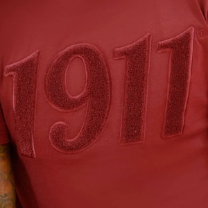 T-shirt solide en chenille marron coton col rond poids lourd KAP vêtements de fraternité grecque propre t-shirt de style collégial - Product Image 5