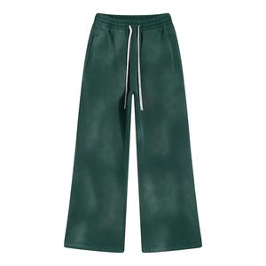 2025 hiver nouveau polaire pantalons de survêtement hommes éclaboussures d'encre pulvérisation teinture lavage en détresse large Joggers meulage bords Baggy peluche pantalon - Product Image 4