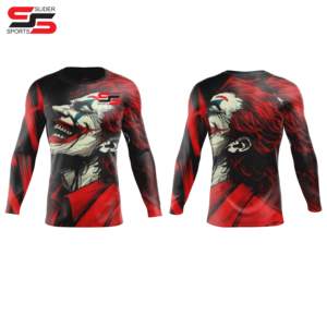 Logo personnalisé MMA Gear Rash Guard entièrement sublimation BJJ Martial Arts Wear personnalisé pour l'entraînement et la compétition Baselayer - Product Image 4