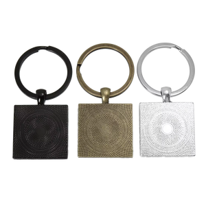 LLavero de acero inoxidable de 25mm personalizado al por mayor, hecho a mano, imagen cuadrada, accesorios para fotos, joyería artística de moda - Product Image 3