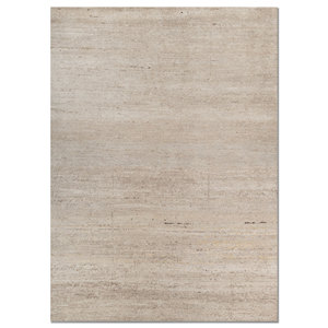 Alfombras de Lana Tejidas a Mano de Gran Tamaño Blythe Ivory para Sala de Estar, Alfombra Rectangular de Color Sólido para Pasillo IA-2001 - Product Image 1