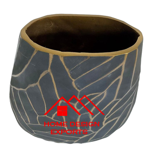 Vajilla de aluminio fundido personalizada superventas, florero abstracto para uso en hoteles, jarrón de metal acabado negro de alta calidad, Mesa - Product Image 4