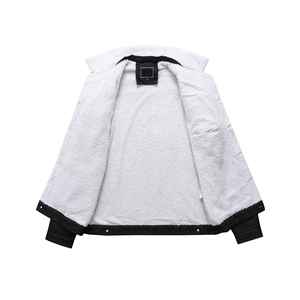 Men's Comfortable Hooded <b>Waterproof</b> Windproof Denim <b>Jacket</b> Custom Made Zipper Closure Stand Collar Woven Fabric Autumn Casual - Product Image 3